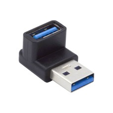 10GbpS 90-degree Left / Right Angle USB 3.0 A Male to USB-A Female Adapter / Converter / Connector 10GbpS 90-degree Left / Right Angle USB 3.0 A Male to USB-A Female Adapter / Converter / Connector