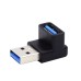10GbpS 90-degree Left / Right Angle USB 3.0 A Male to USB-A Female Adapter / Converter / Connector 10GbpS 90-degree Left / Right Angle USB 3.0 A Male to USB-A Female Adapter / Converter / Connector