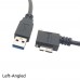 Super Long Right Angled USB 3.0 Micro USB to USB 3.0 USB A Data Cable for Cameras / USB Equipments Super Long Right Angled USB 3.0 Micro USB to USB 3.0 USB A Data Cable for Cameras / USB Equipments