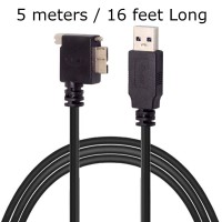 Super Long Right Angled USB 3.0 Micro USB to USB 3.0 USB A Data Cable for Cameras / USB Equipments Super Long Right Angled USB 3.0 Micro USB to USB 3.0 USB A Data Cable for Cameras / USB Equipments