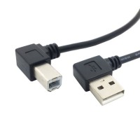 Super Short Right Angle USB-A Male to Right Angle USB-B Male Printer / Scanner / Fax / Copier Cable Super Short Right Angle USB-A Male to Right Angle USB-B Male Printer / Scanner / Fax / Copier Cable