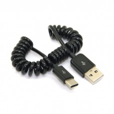 Coiled Retractable (Strecheable) USB-C Extension Cable (USB-A male to USB-C male) Coiled Retractable (Strecheable) USB-C Extension Cable (USB-A male to USB-C male)