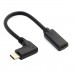 USB-C Right Angle Male to USB-C Female Extender / Extension Cable / Adapter