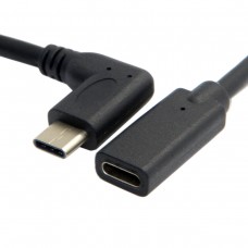 USB-C Right Angle Male to USB-C Female Extender / Extension Cable / Adapter