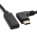 USB-C Right Angle Male to USB-C Female Extender / Extension Cable / Adapter