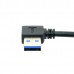 40cm (16in) 90 Degree Right Angle USB 3.0 Type-A Male to USB Type-A Male Data Cable