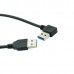 40cm (16in) 90 Degree Right Angle USB 3.0 Type-A Male to USB Type-A Male Data Cable