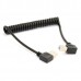 1M/3.3ft (Max.) Coiled Stretchable Right Angle USB-A Printer Cable (USB-A to USB-B Extension Cable) 1M/3.3ft (Max.) Coiled Stretchable Right Angle USB-A Printer Cable (USB-A to USB-B Extension Cable)