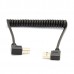 1M/3.3ft (Max.) Coiled Stretchable Right Angle USB-A Printer Cable (USB-A to USB-B Extension Cable) 1M/3.3ft (Max.) Coiled Stretchable Right Angle USB-A Printer Cable (USB-A to USB-B Extension Cable)