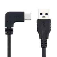 Right Angle USB-C Male to USB-A Male Charge / Data Sync Cable (USB-C to USB-A Extension Cable) Right Angle USB-C Male to USB-A Male Charge / Data Sync Cable (USB-C to USB-A Extension Cable)