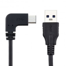 Right Angle USB-C Male to USB-A Male Charge / Data Sync Cable (USB-C to USB-A Extension Cable) Right Angle USB-C Male to USB-A Male Charge / Data Sync Cable (USB-C to USB-A Extension Cable)
