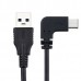 Right Angle USB-C Male to USB-A Male Charge / Data Sync Cable (USB-C to USB-A Extension Cable) Right Angle USB-C Male to USB-A Male Charge / Data Sync Cable (USB-C to USB-A Extension Cable)