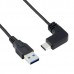 Right Angle USB-C Male to USB-A Male Charge / Data Sync Cable (USB-C to USB-A Extension Cable) Right Angle USB-C Male to USB-A Male Charge / Data Sync Cable (USB-C to USB-A Extension Cable)