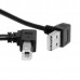 Super Short Down Angled / Up Angled USB-B Printer Cable (USB-A to USB-B Extension Cable)