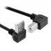 Super Short Down Angled / Up Angled USB-B Printer Cable (USB-A to USB-B Extension Cable)