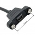 28mm Pitch Panel Mount USB Mini Male to USB Mini Female Extension Cable / Extender Cord 28mm Pitch Panel Mount USB Mini Male to USB Mini Female Extension Cable / Extender Cord