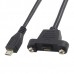 Panel Mount USB Micro Male to USB Micro Female Extension Cable Panel Mount USB Micro Male to USB Micro Female Extension Cable