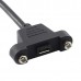 Panel Mount USB Micro Male to USB Micro Female Extension Cable Panel Mount USB Micro Male to USB Micro Female Extension Cable