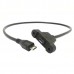 Panel Mount USB Micro Male to USB Micro Female Extension Cable Panel Mount USB Micro Male to USB Micro Female Extension Cable