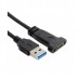 Super Short Panel Mount USB-C Female to USB 3.0 Type-A Male Extension Cable Super Short Panel Mount USB-C Female to USB 3.0 Type-A Male Extension Cable