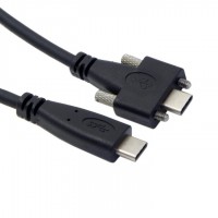Panel Mount USB-C Male to USB-C Male Extension Cable