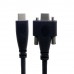 Panel Mount USB-C Male to USB-C Male Extension Cable