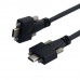 Dual Screw Locking Panel Mount USB-C Male to Panel Mount USB-C Male Extension Cable (USB-C to USB-C)