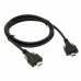 Dual Screw Locking Panel Mount USB-C Male to Panel Mount USB-C Male Extension Cable (USB-C to USB-C)