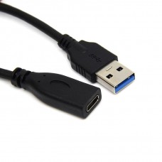 USB 3.0 Type-A to USB 3.1 Type-C Male Super Short Data Cable / Adapter Cable USB 3.0 Type-A to USB 3.1 Type-C Male Super Short Data Cable / Adapter Cable
