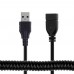 1M / 3.3ft (Max.) Coil Stretchable USB 3.0 USB-A Male to USB-A Female Extension Cable 1M / 3.3ft (Max.) Coil Stretchable USB 3.0 USB-A Male to USB-A Female Extension Cable