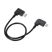 Right Angle Micro USB to Right Angle USB-C OTG Cable for Dji Spark / Mavic Pro Drones to Android Smartphones