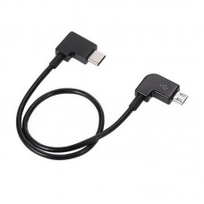Right Angle Micro USB to Right Angle USB-C OTG Cable for Dji Spark / Mavic Pro Drones to Android Smartphones