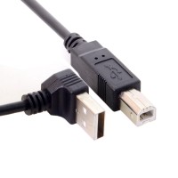 Super Short Down-Angled / Up-Angled USB-A to USB-B Printer (Fax / Copier / Scanner) Cable