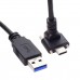 Super Long Panel Mount Right Angle USB-C Extension Cable (USB-A to Right Angle USB-C Extender Cord)