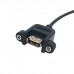 29.04mm Pitch Panel Mount Cable - USB A Male to A Female Extension Cable / Extender