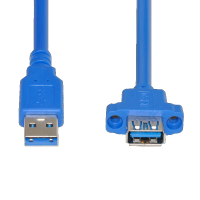 1M 3.3ft Long Panel Mount USB-A male-female Extension Cable / Adapter Cable / Extender 1M 3.3ft Long Panel Mount USB-A male-female Extension Cable / Adapter Cable / Extender