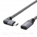 Super Short Right Angle USB-C Male to Female Extender Cable Super Short Right Angle USB-C Male to Female Extender Cable