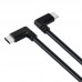 Super Long 90 Deg Right Angle USB-C male to USB-C male Charge Cable / Extension Cable