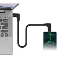 Super Short 90 Deg Right Angle USB-C male to USB-C male Charge Cable / Extension Cable Super Short 90 Deg Right Angle USB-C male to USB-C male Charge Cable / Extension Cable