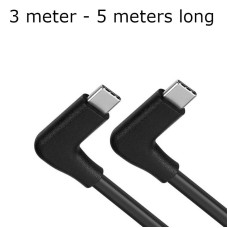 Super Long 90 Deg Right Angle USB-C male to USB-C male Charge Cable / Extension Cable