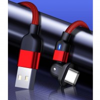 Braided USB Type C Fast Charging Cable (Swivel USB-C 3.1 180 degree Rotating Charge Cable) Braided USB Type C Fast Charging Cable (Swivel USB-C 3.1 180 degree Rotating Charge Cable)