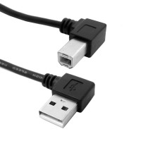 Double Right-Angled USB-B Printer Cable (USB-A male to USB-B male Extension Cable) Double Right-Angled USB-B Printer Cable (USB-A male to USB-B male Extension Cable)