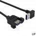 90 degree Right Angle Panel Mount USB Cable (USB-A Male to USB-A Female) 90 degree Right Angle Panel Mount USB Cable (USB-A Male to USB-A Female)