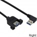 90 degree Right Angle Panel Mount USB Cable (USB-A Male to USB-A Female) 90 degree Right Angle Panel Mount USB Cable (USB-A Male to USB-A Female)