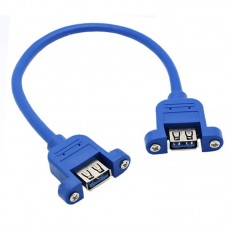 Panel Mount USB A Female to Panel Mount USB A Female Cable Adapter Panel Mount USB A Female to Panel Mount USB A Female Cable Adapter