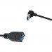 Short 90 deg Down-Angle, Up-Angle, Right-Angle, Left-Angle USB 3.0 Type A Male to USB A Female Cable Short 90 deg Down-Angle, Up-Angle, Right-Angle, Left-Angle USB 3.0 Type A Male to USB A Female Cable