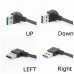 Short 90 deg Down-Angle, Up-Angle, Right-Angle, Left-Angle USB 3.0 Type A Male to USB A Female Cable Short 90 deg Down-Angle, Up-Angle, Right-Angle, Left-Angle USB 3.0 Type A Male to USB A Female Cable