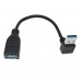 Short 90 deg Down-Angle, Up-Angle, Right-Angle, Left-Angle USB 3.0 Type A Male to USB A Female Cable Short 90 deg Down-Angle, Up-Angle, Right-Angle, Left-Angle USB 3.0 Type A Male to USB A Female Cable