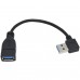 Short 90 deg Down-Angle, Up-Angle, Right-Angle, Left-Angle USB 3.0 Type A Male to USB A Female Cable Short 90 deg Down-Angle, Up-Angle, Right-Angle, Left-Angle USB 3.0 Type A Male to USB A Female Cable