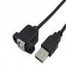 Panel Mount USB-B Famele to USB-A Extension Cable Panel Mount USB-B Famele to USB-A Extension Cable